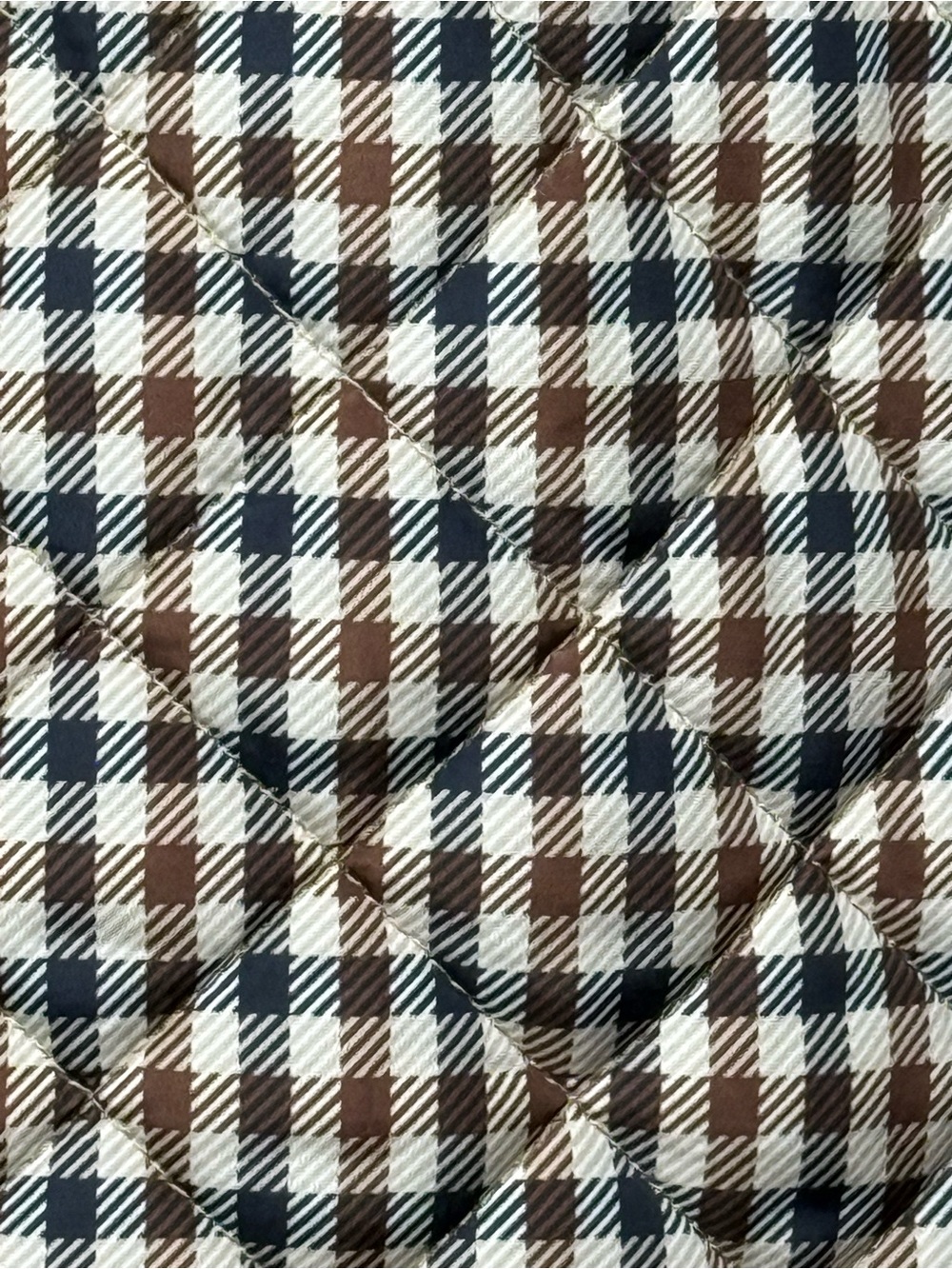 Lands’ End Women’s Quilted Gingham Jacket 2X 20W 22W Snap Zip Lightweight Coat - Picture 11 of 16